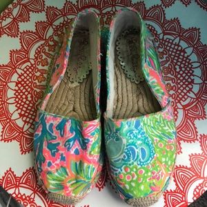 Lilly Pulitzer flat slip ons